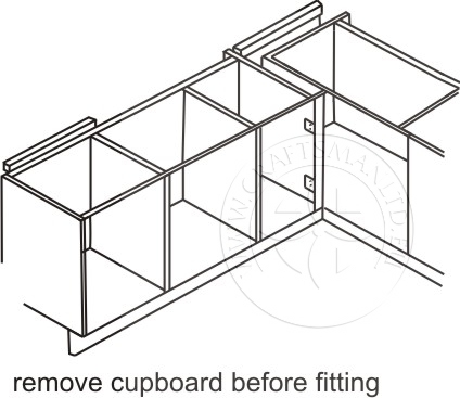 Remove doors before fitting granite worktops