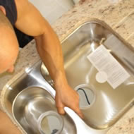 fitting sink in granite kitchen worktop