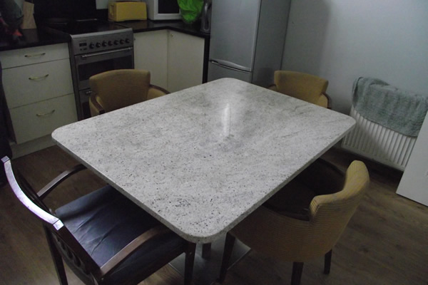 Dining table made from an offcut