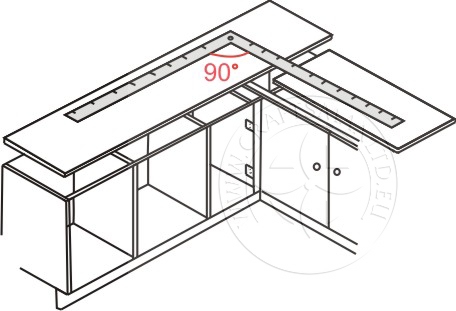 worktop joints are best if 90 degree angles